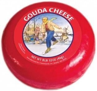 Dutch Red Wax Gouda Whole Wheel, 9 lb.