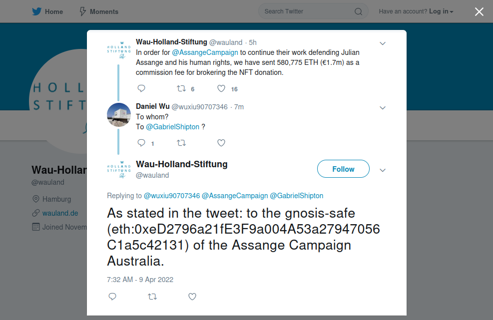 Wau Holland Stiftung keeps changing their explanation for this €1.7 million transfer – emma best