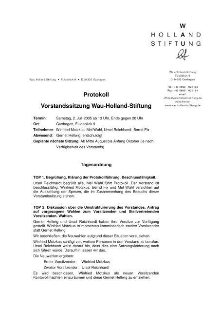 Protokoll Vorstandssitzu…